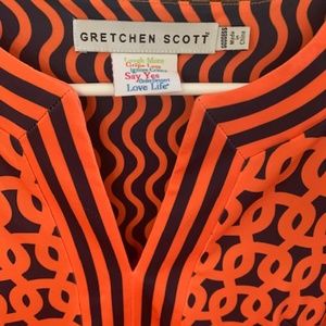 Gretchen Scott Orange & Blue Dress